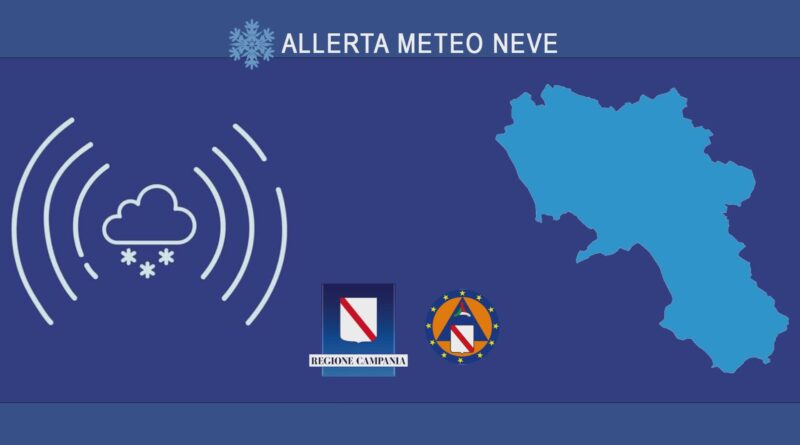 Protezione Civile Campania: Allerta meteo per venti forti e nevicate